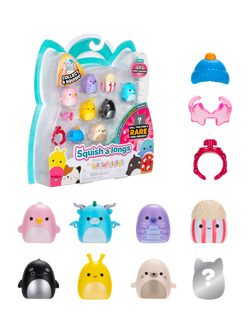 Squishmallows Squish-a-longs Mini-Squish, Style 2/Wave 3, Pack of 8, Multi