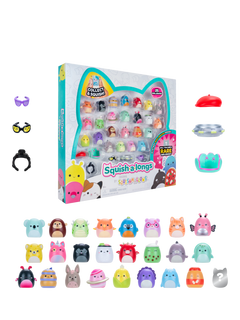 Squishmallows Squish-a-longs Mini-Squish, Style 1/Wave 3, Pack of 25