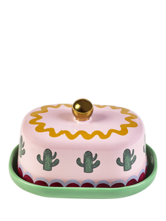 Eleanor Bowmer Electric Coast Stoneware Butter Dish, Multi