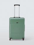 John Lewis Tampa 4-Wheel 65cm Medium Hard Shell Suitcase, 65L, Green