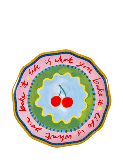 Eleanor Bowmer Electric Coast Stoneware Cake Stand, 27cm, Multi - view 2, Multi