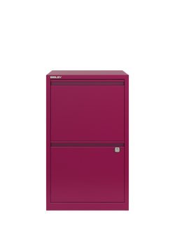 Bisley Home Filer 2 Drawer Filing Cabinet, Berry