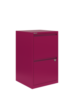 Bisley Home Filer 2 Drawer Filing Cabinet - view 2, Berry