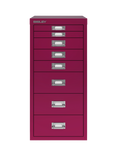 Bisley MultiDrawer 8 Drawer A4 Filing Cabinet, Berry