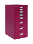 Bisley MultiDrawer 8 Drawer A4 Filing Cabinet, Berry