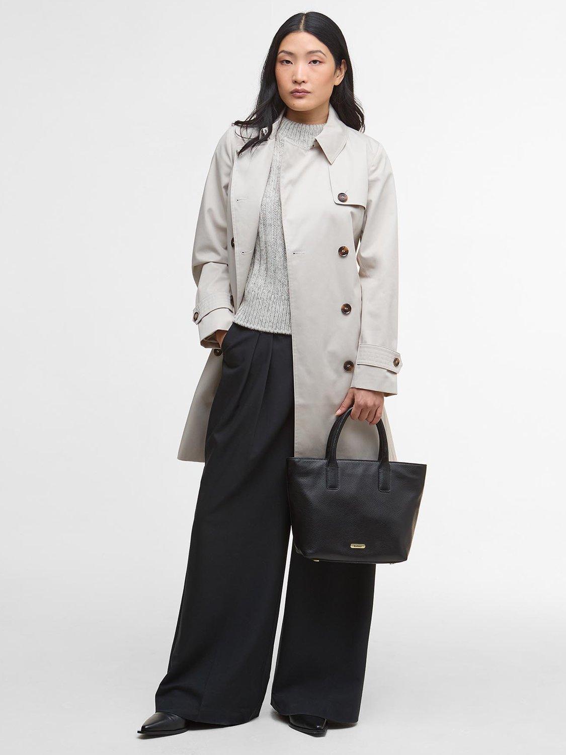 Product image 11 of 11, which shows Barbour Birch Leather Tote Bag, Black