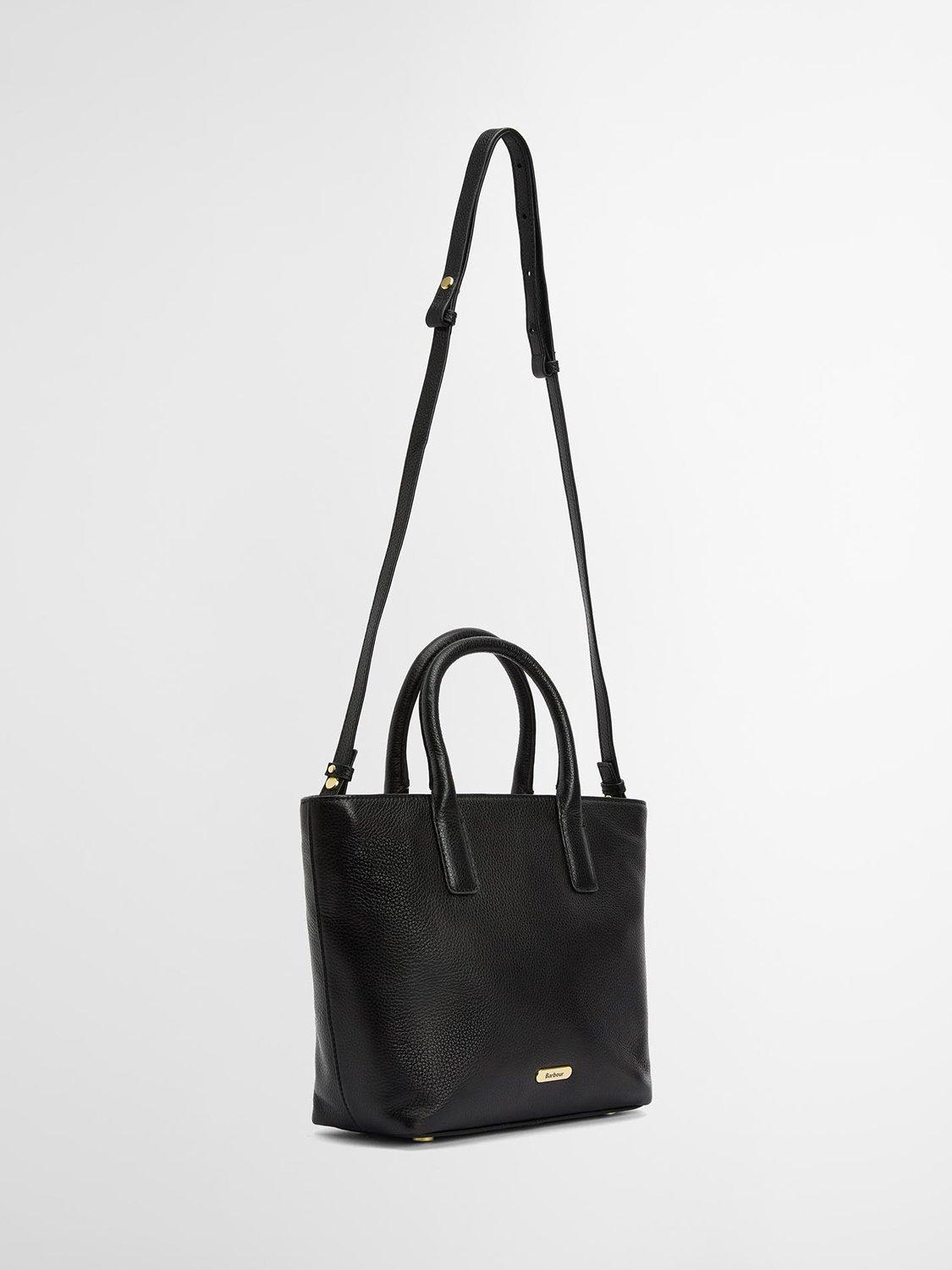 Product image 3 of 11, which shows Barbour Birch Leather Tote Bag, Black