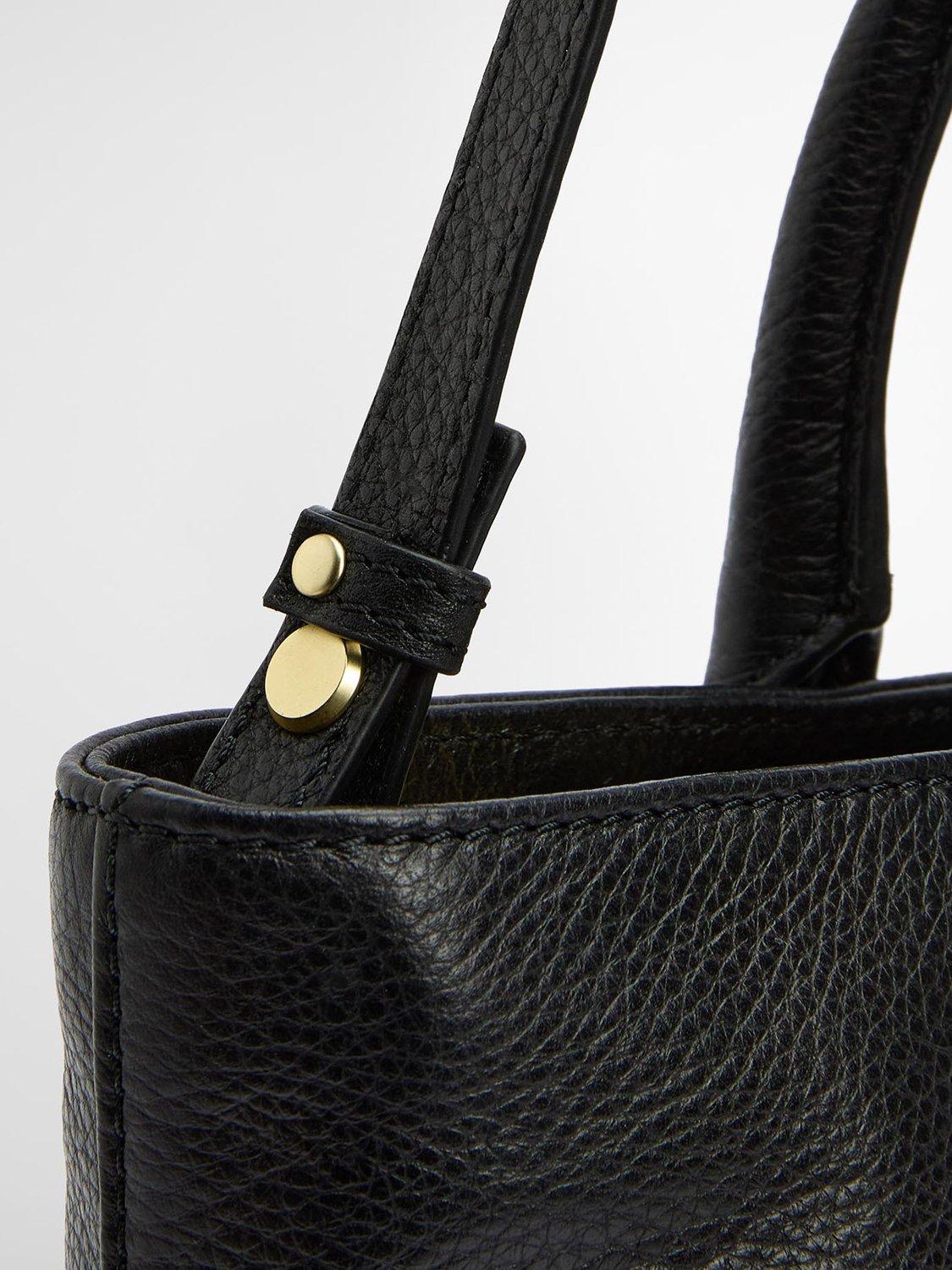 Product image 6 of 11, which shows Barbour Birch Leather Tote Bag, Black