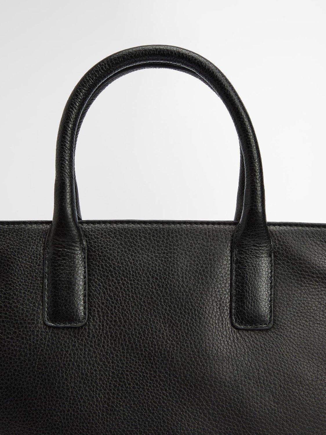 Product image 9 of 11, which shows Barbour Birch Leather Tote Bag, Black