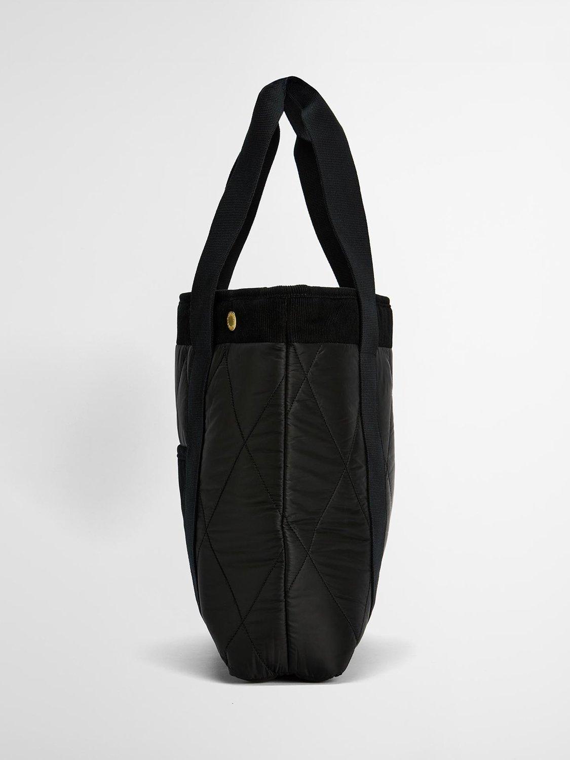 Product image 3 of 9, which shows Barbour Healy Diamond Quilted Tote Bag, Black