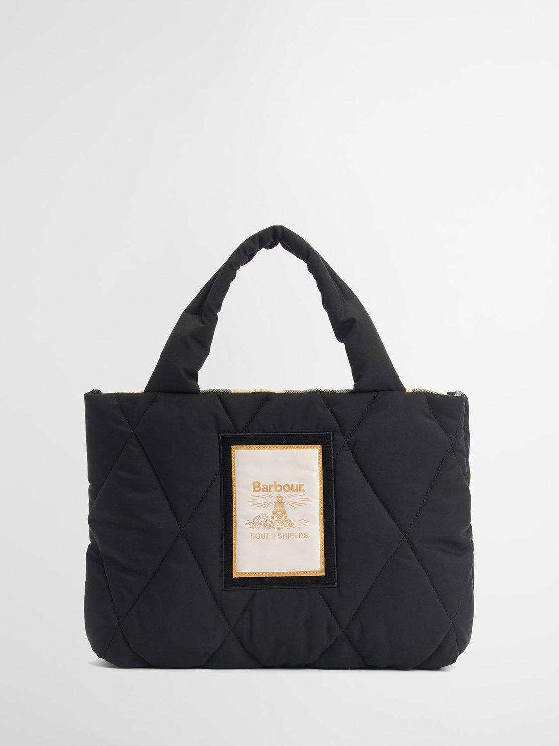 Product image 1 of 8, which shows Barbour Mariah Quilted Mini Tote Bag, Black