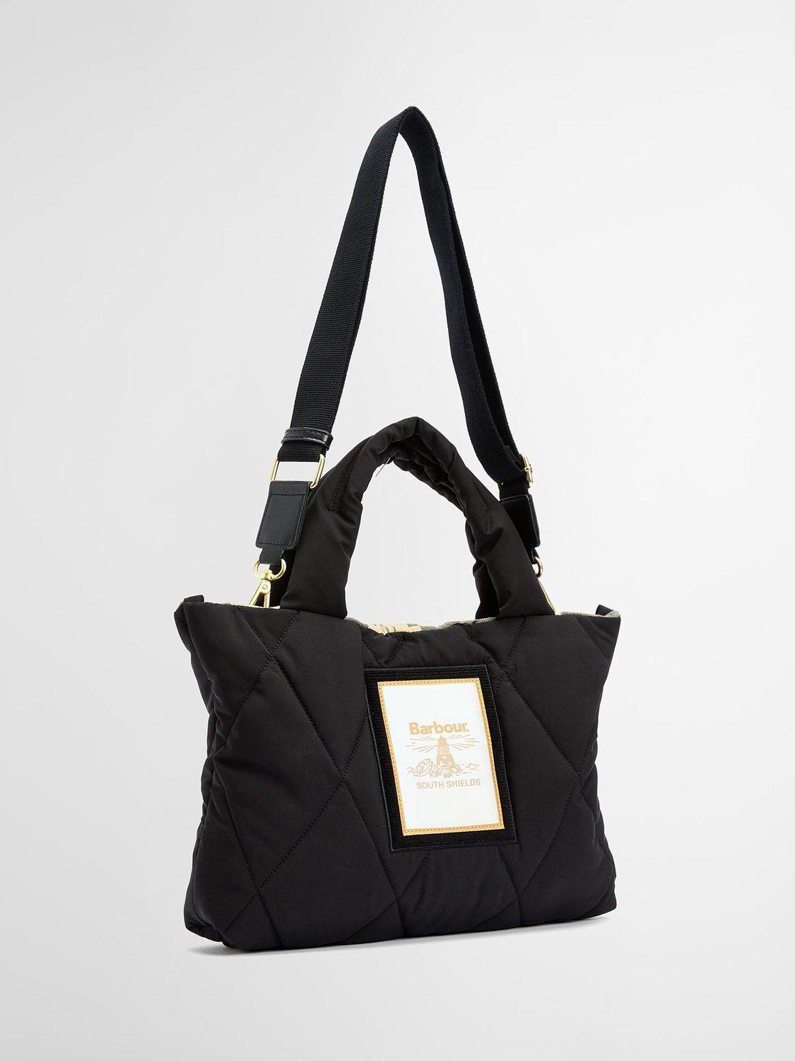 Product image 2 of 8, which shows Barbour Mariah Quilted Mini Tote Bag, Black