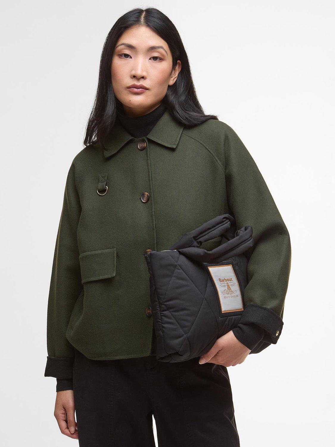 Product image 3 of 8, which shows Barbour Mariah Quilted Mini Tote Bag, Black