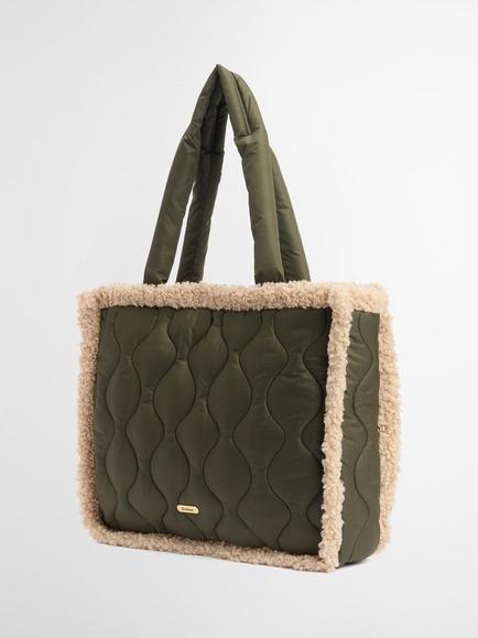 Marnie Quilted Tote Bag - view 2, Olive