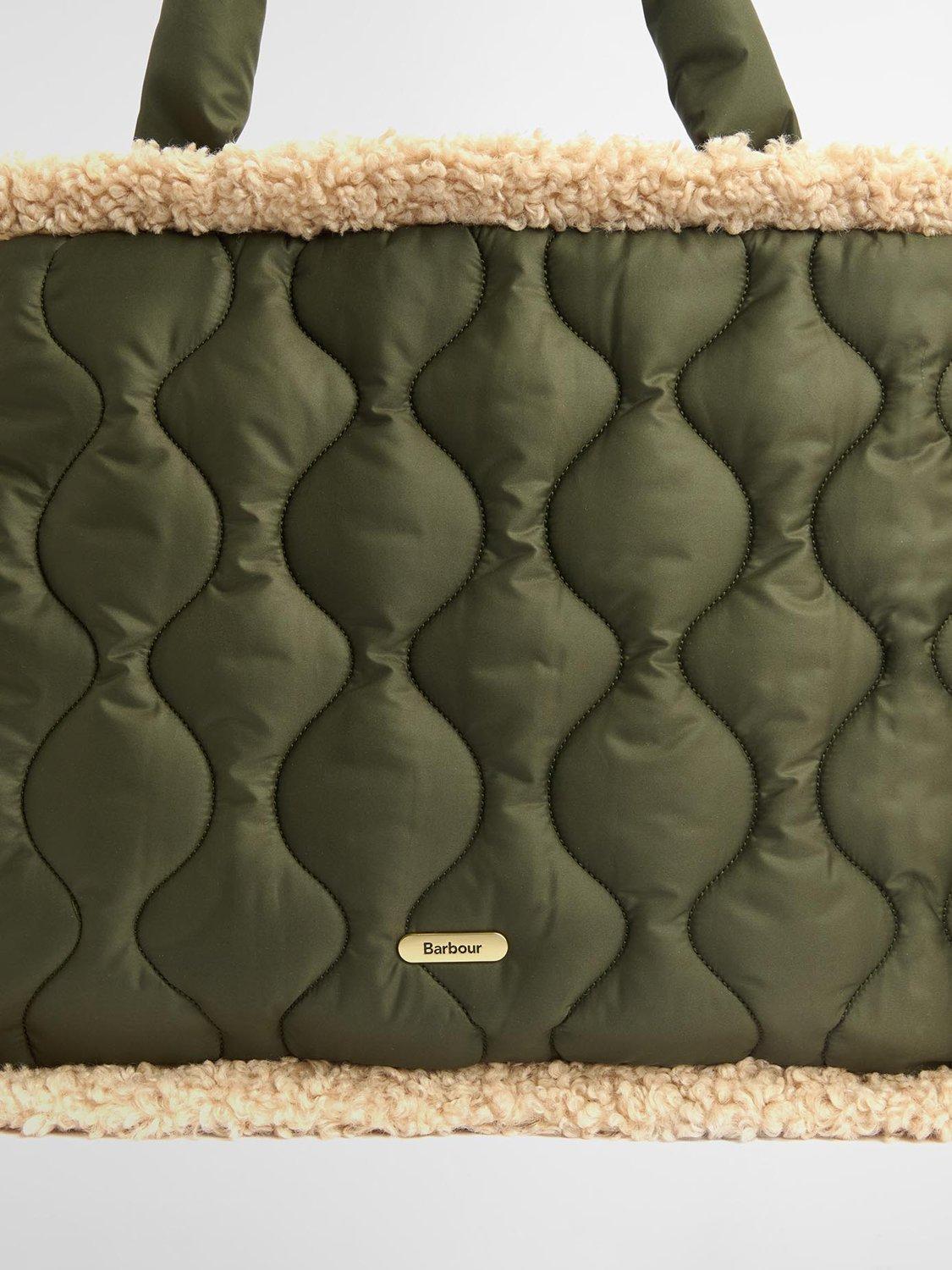Product image 7 of 8, which shows Marnie Quilted Tote Bag, Olive