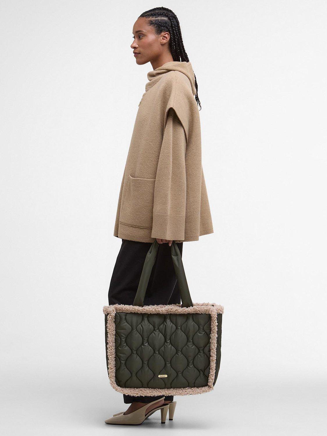 Product image 8 of 8, which shows Marnie Quilted Tote Bag, Olive