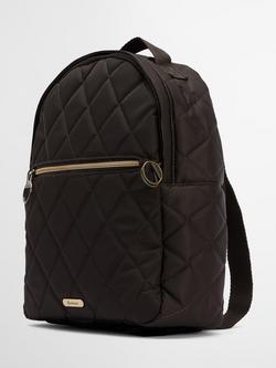 Barbour Quilted Backpack, Dark Olive - view 2, Dark Olive