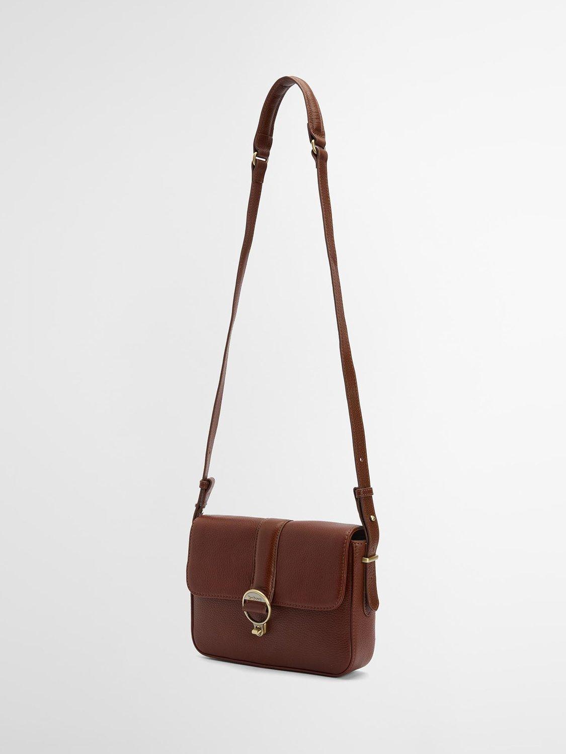 Product image 2 of 9, which shows Barbour Rosa Leather Crossbody Bag, Brown