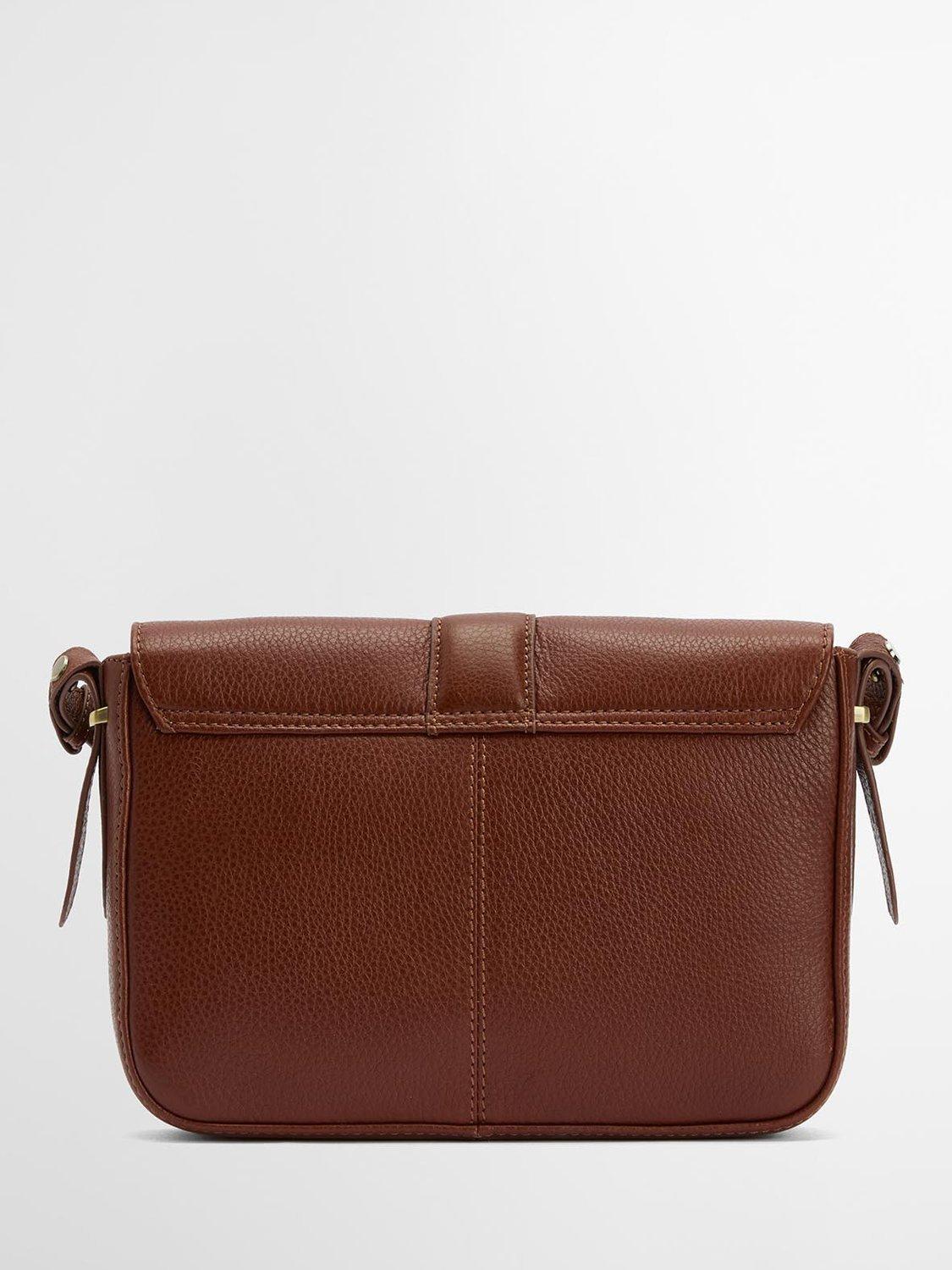 Product image 4 of 9, which shows Barbour Rosa Leather Crossbody Bag, Brown