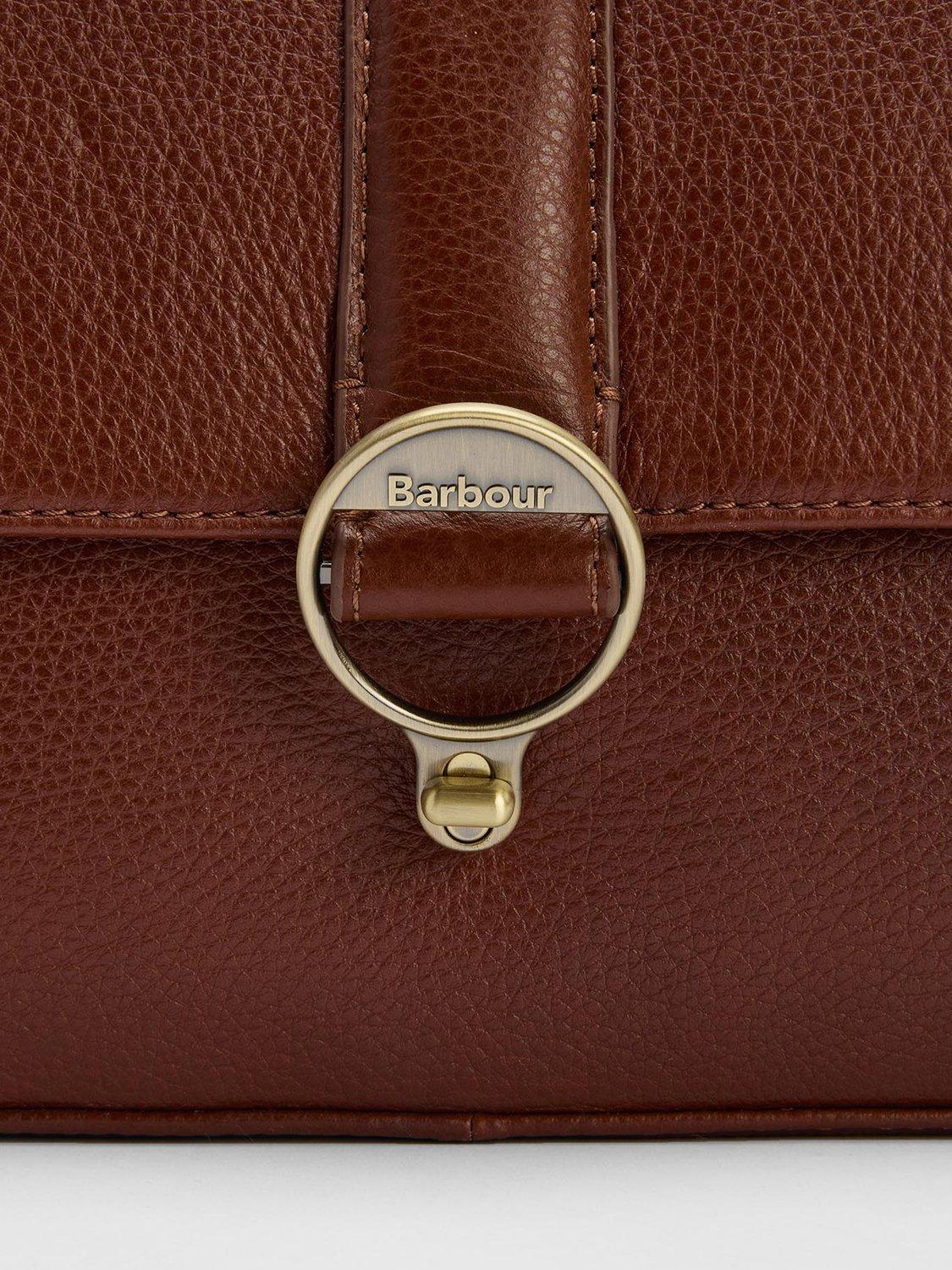 Product image 5 of 9, which shows Barbour Rosa Leather Crossbody Bag, Brown
