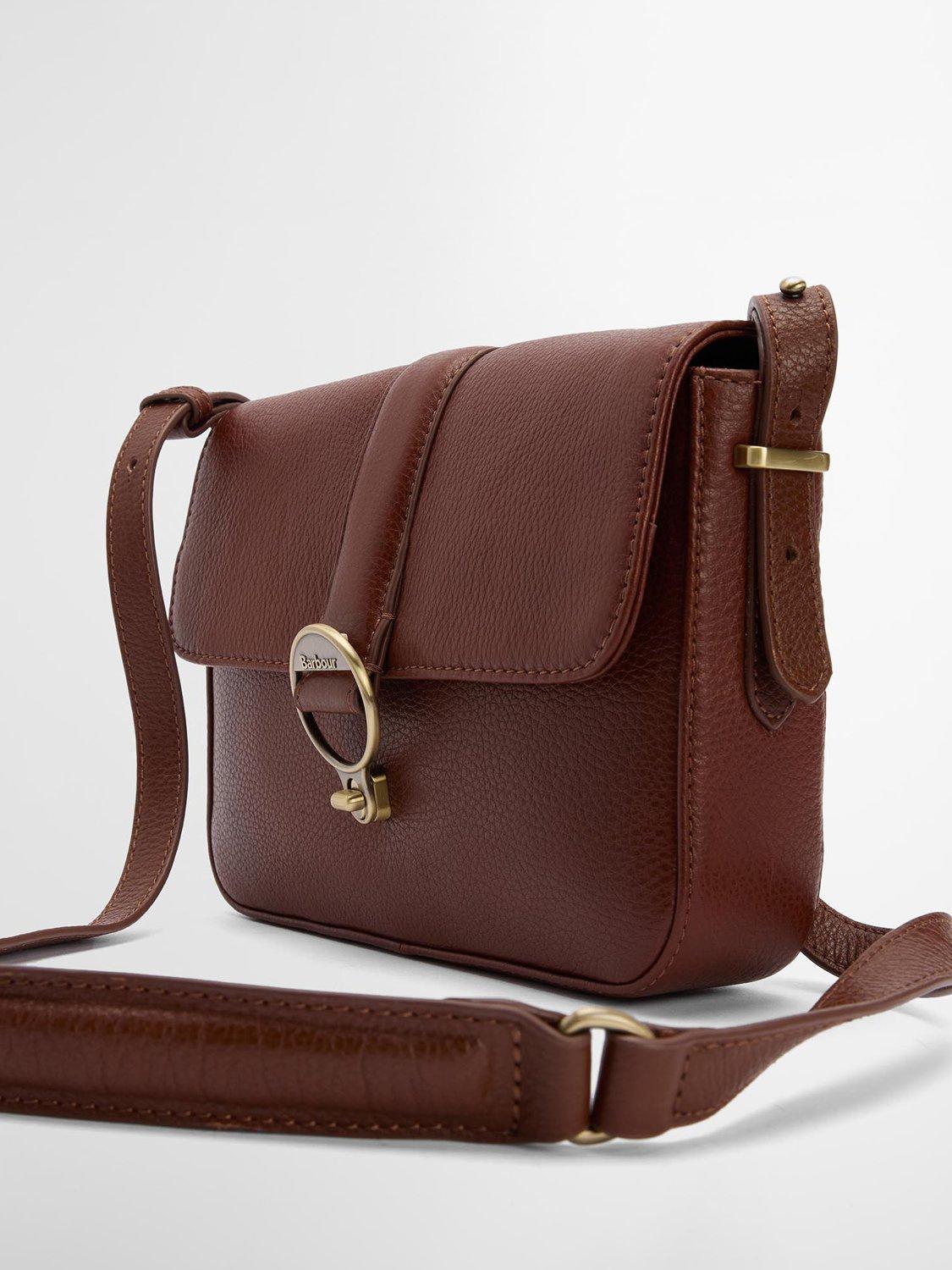 Product image 6 of 9, which shows Barbour Rosa Leather Crossbody Bag, Brown