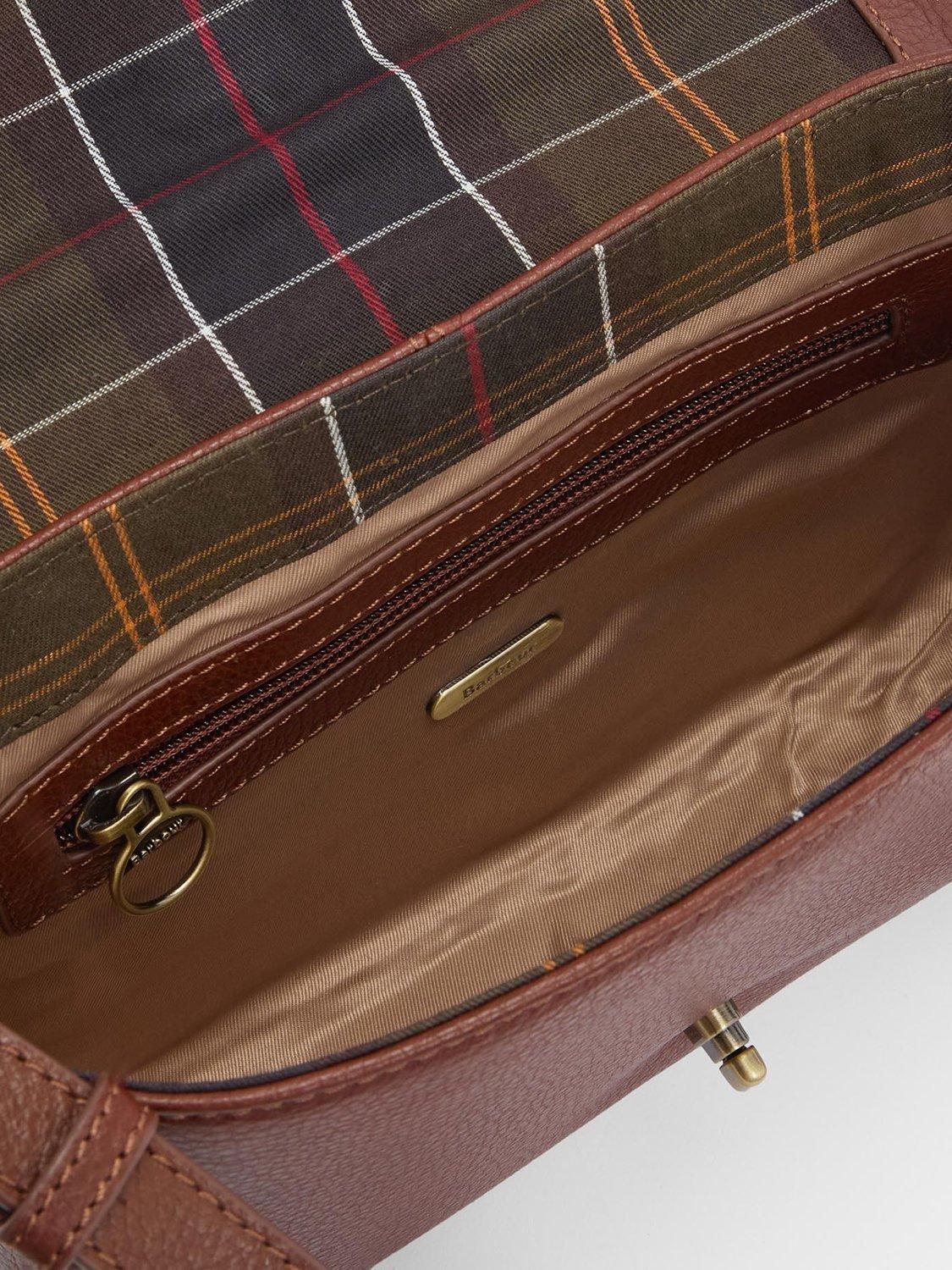 Product image 9 of 9, which shows Barbour Rosa Leather Crossbody Bag, Brown