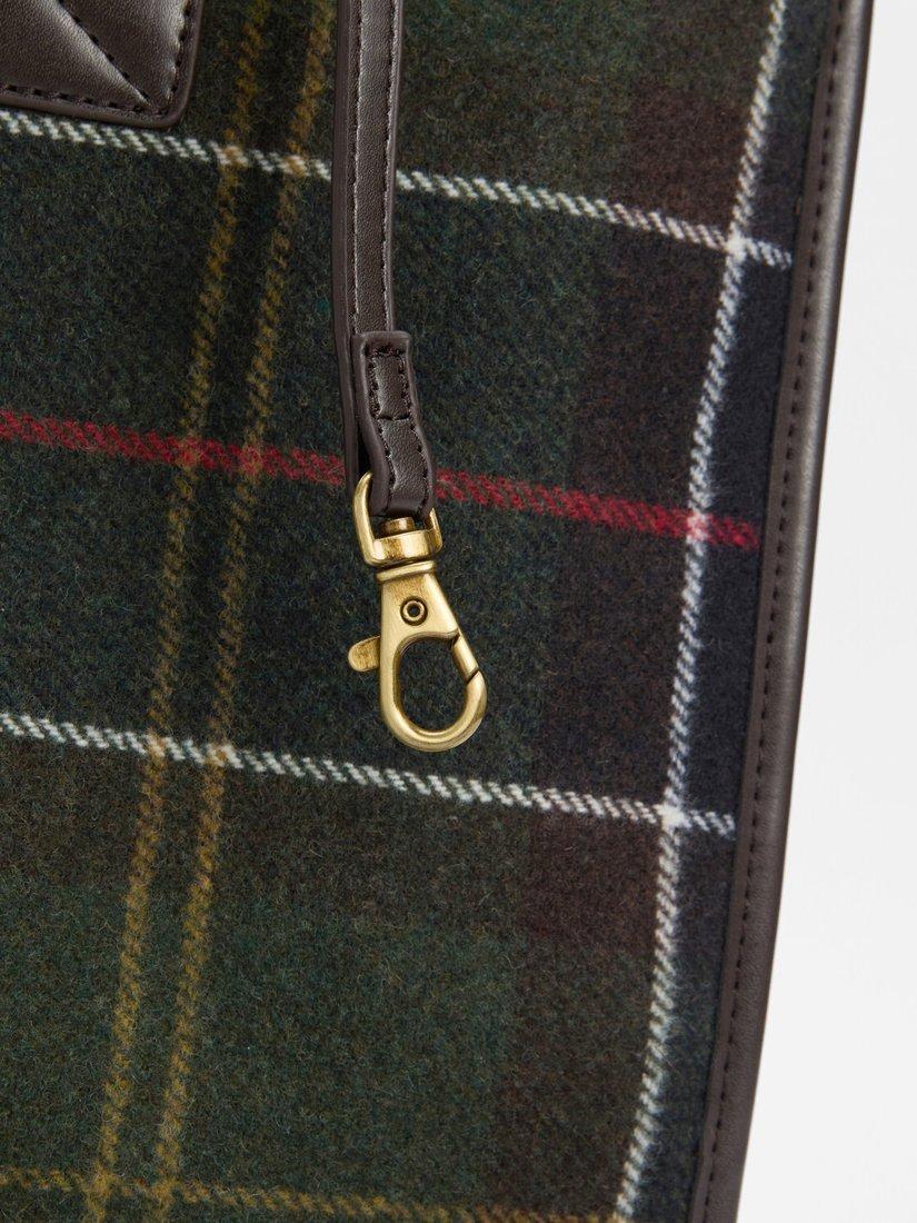 Product image 10 of 11, which shows Barbour Turnberry Tartan Tote Bag, Green/Multi