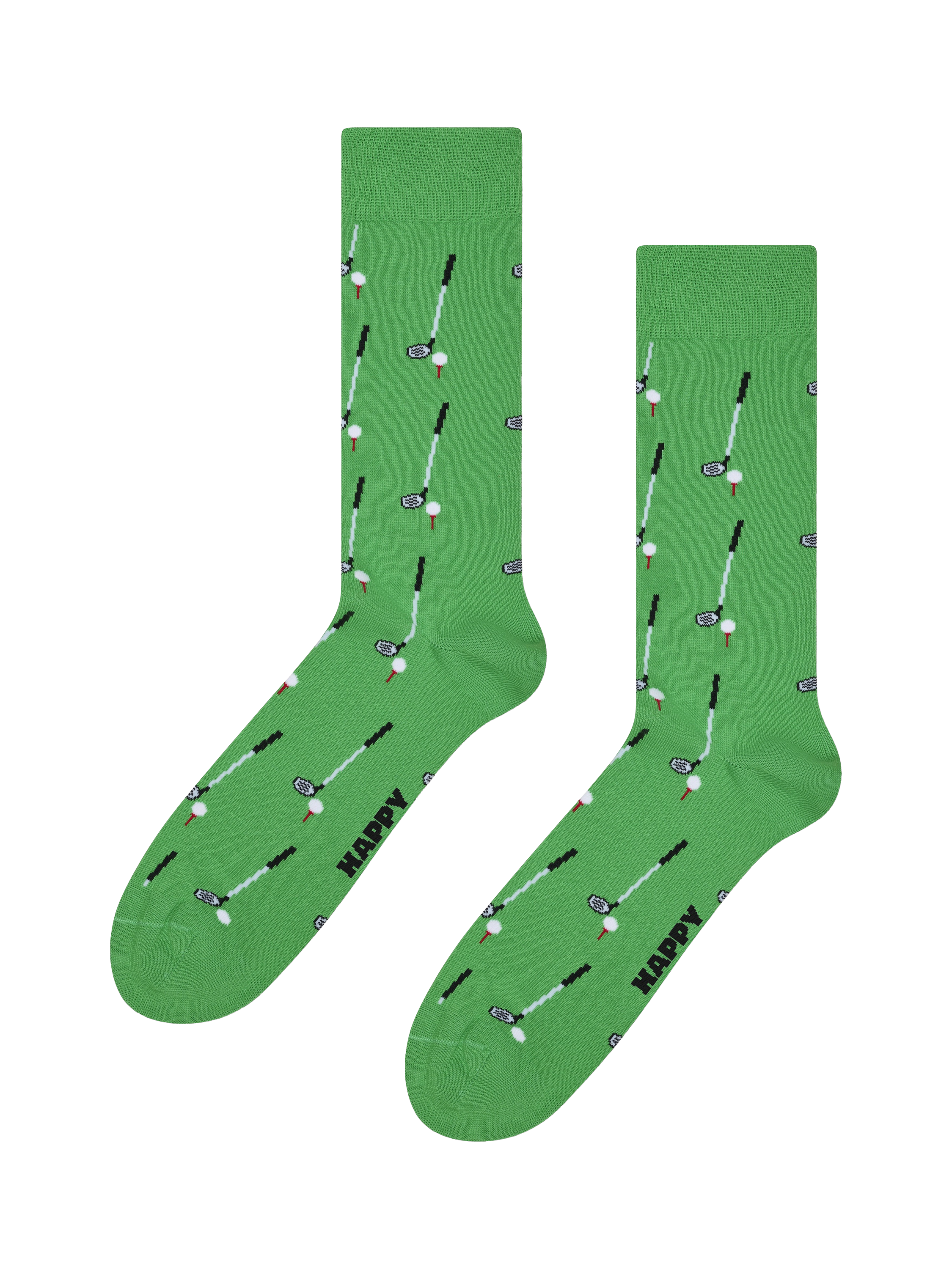 Product image 5 of 5, which shows Happy Socks Lite Golf Socks, Pack of 3, Green