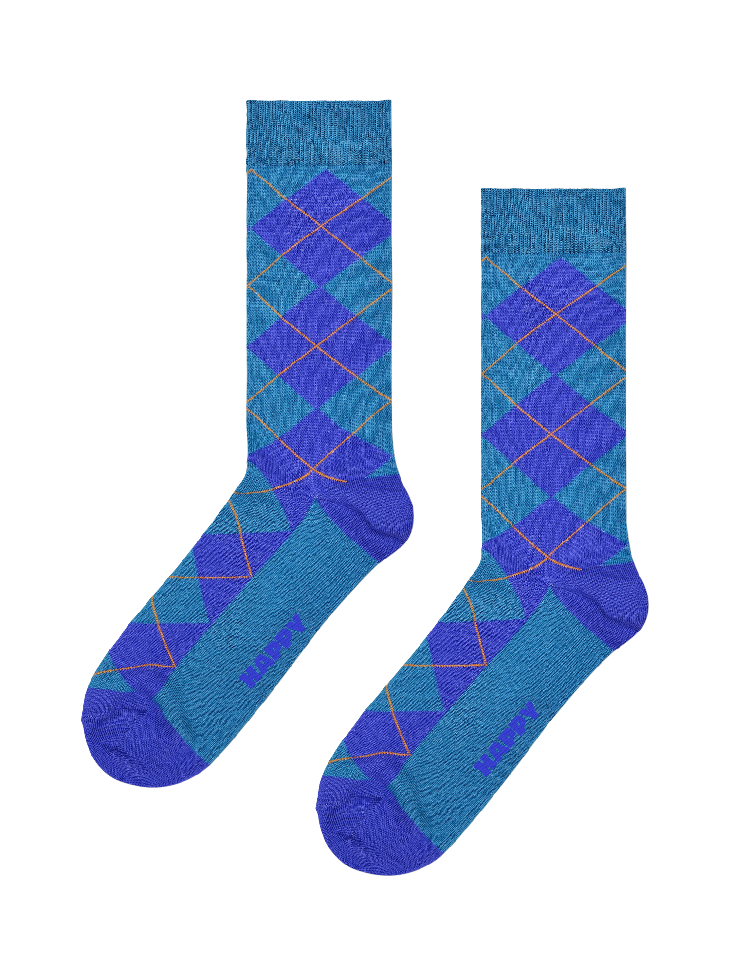 Product image 4 of 7, which shows Happy Socks Lite Ski Socks, Pack of 5, Blue Multi