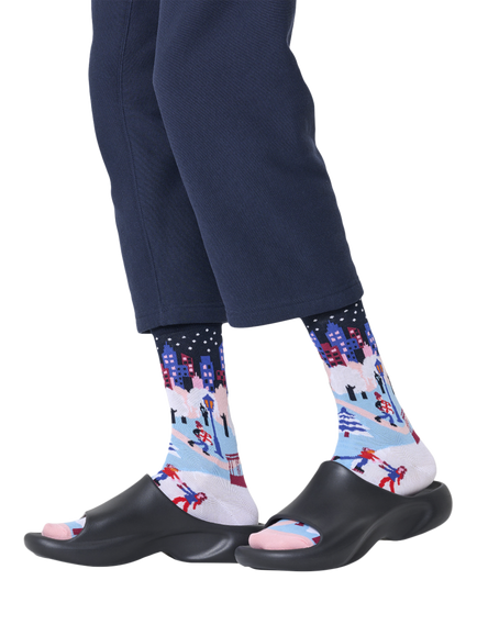 Happy Socks Ice Skating In The City Socks, Light Blue - view 2, Light Blue