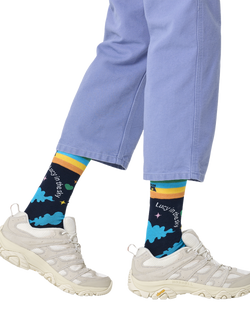 Happy Socks Beatles Lucy in the Sky Socks, Navy/Multi - view 2, Navy/Multi