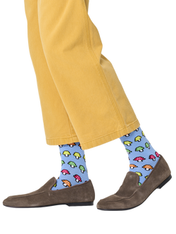Happy Socks Mushroom Socks, One Size, Light Blue - view 2, Light Blue