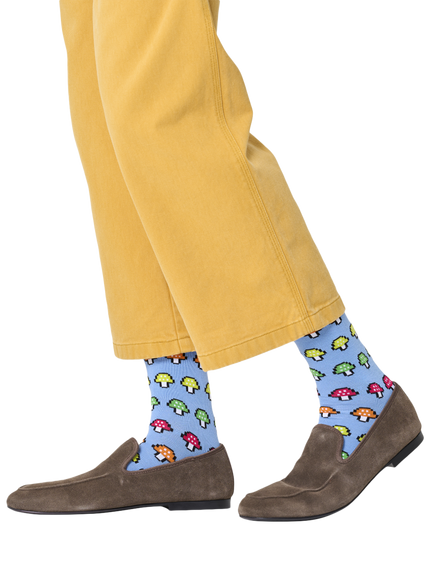Happy Socks Mushroom Socks, One Size, Light Blue - view 2, Light Blue