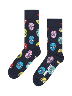 Happy Socks Spidey Socks, Navy/Multi, Navy/Multi