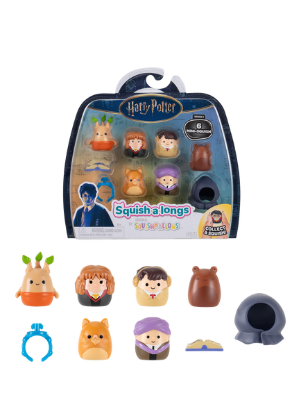 Squishmallows Squish-a-longs Harry Potter Style 1/Wave 1 Mini-Squish Set, Multi