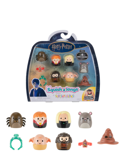 Squishmallows Squish-a-longs Harry Potter Style 2/Wave 1 Mini-Squish Set, Multi