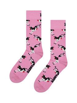 Happy Socks Happy Cow Socks, One Size, Pink, Pink