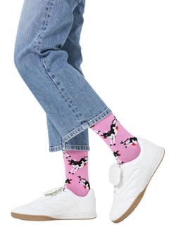 Happy Socks Happy Cow Socks, One Size, Pink - view 2, Pink