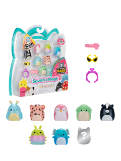 Squishmallows Squish-a-longs Mini-Squish, Style 1/Wave 3, Pack of 8