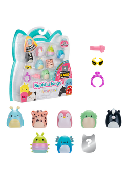 Squishmallows Squish-a-longs Mini-Squish, Style 1/Wave 3, Pack of 8, Multi