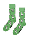 Happy Socks Llama Socks, One Size, Green