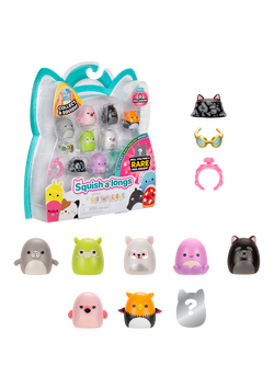 Squishmallows Squish-a-longs Mini-Squish, Style 3/Wave 3, Pack of 8, Multi