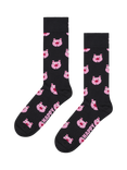 Happy Socks Pixellated Pig Socks, One Size, Black Multi