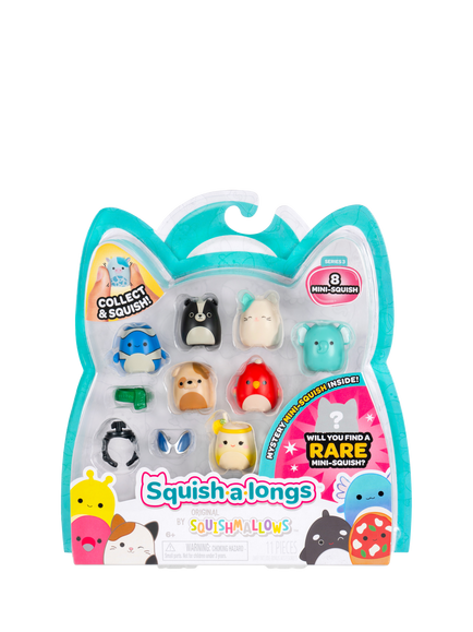 Squishmallows Squish-a-longs Mini-Squish, Style 4/Wave 3, Pack of 8 - view 2, Multi