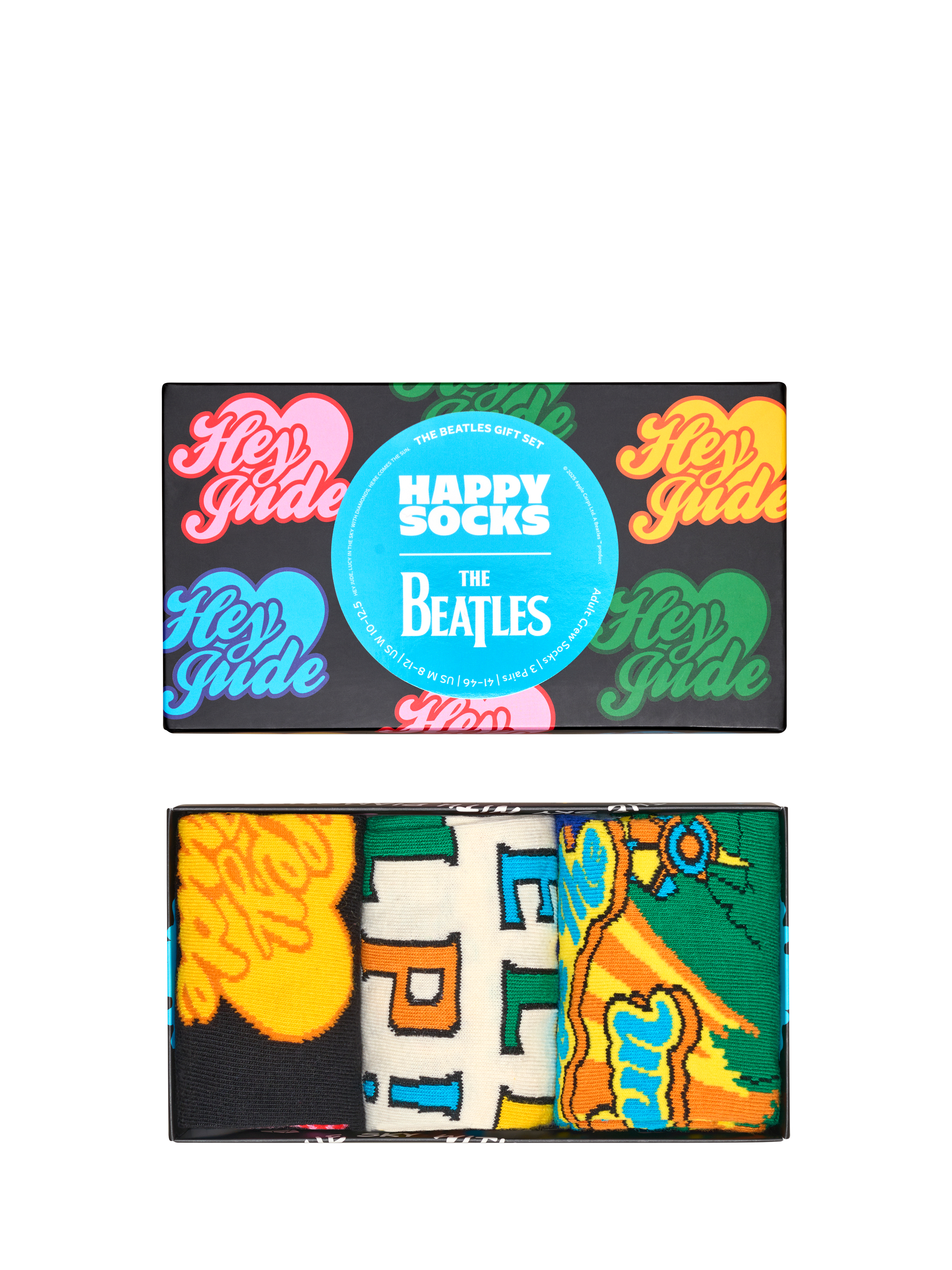 Happy Socks Beatles Gift Set, Pack of 3, Multi