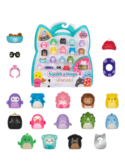 Squishmallows Squish-A-Longs Wave 3 Mini Squish, Pack of 14, Multi