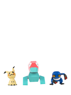 Pokémon Croagunk, Mimikyu & Porygon Battle Figure Set, Pack of 3, Multi