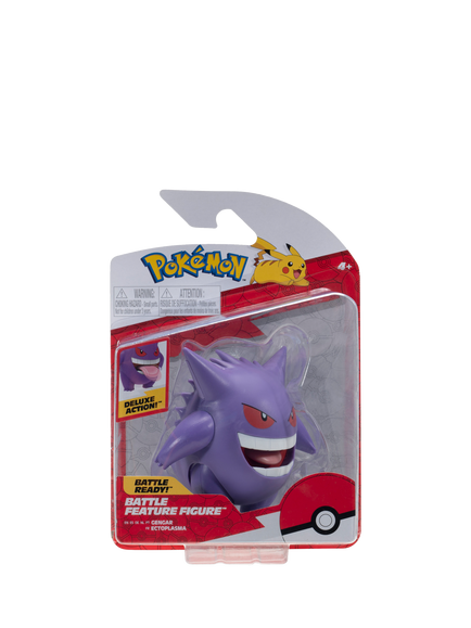 Pokémon Gengar Battle Feature 4.5" Figure with Extending Tongue - view 2, Multi