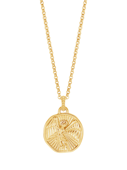 Dower & Hall St. Michael Talisman Necklace, Gold, Gold