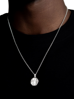 Dower & Hall St. Michael Talisman Necklace, Silver - view 2, Silver